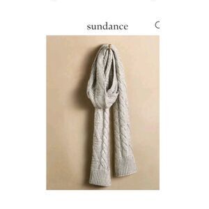 Sundance Metallic Knit Scarf NWOT | Silver & Gray Shimmer | Coastal Luxe Wrap